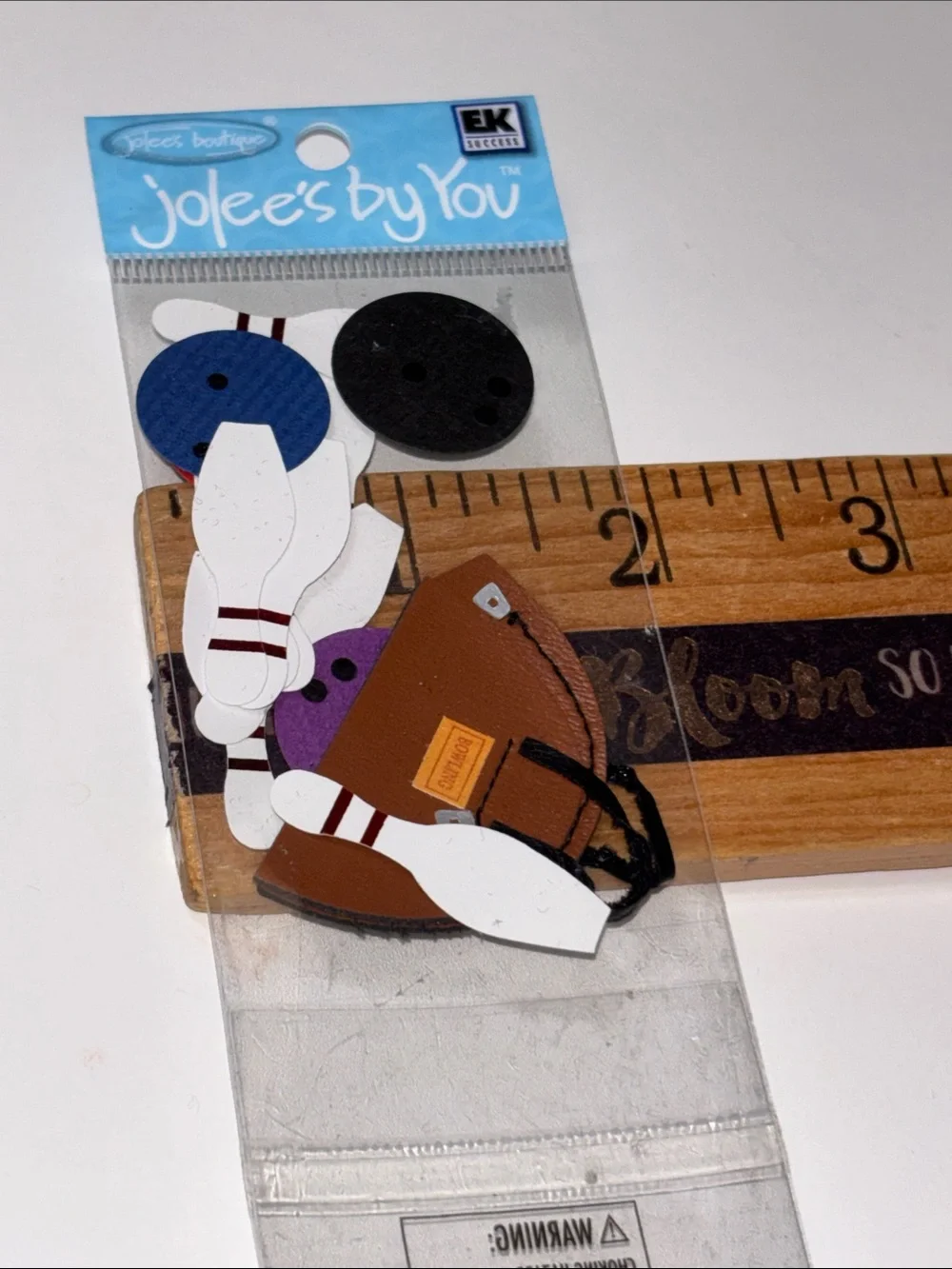 JOLEES BY YOU Bowling Embellishments Bowling pins ball and bowling bag die cuts